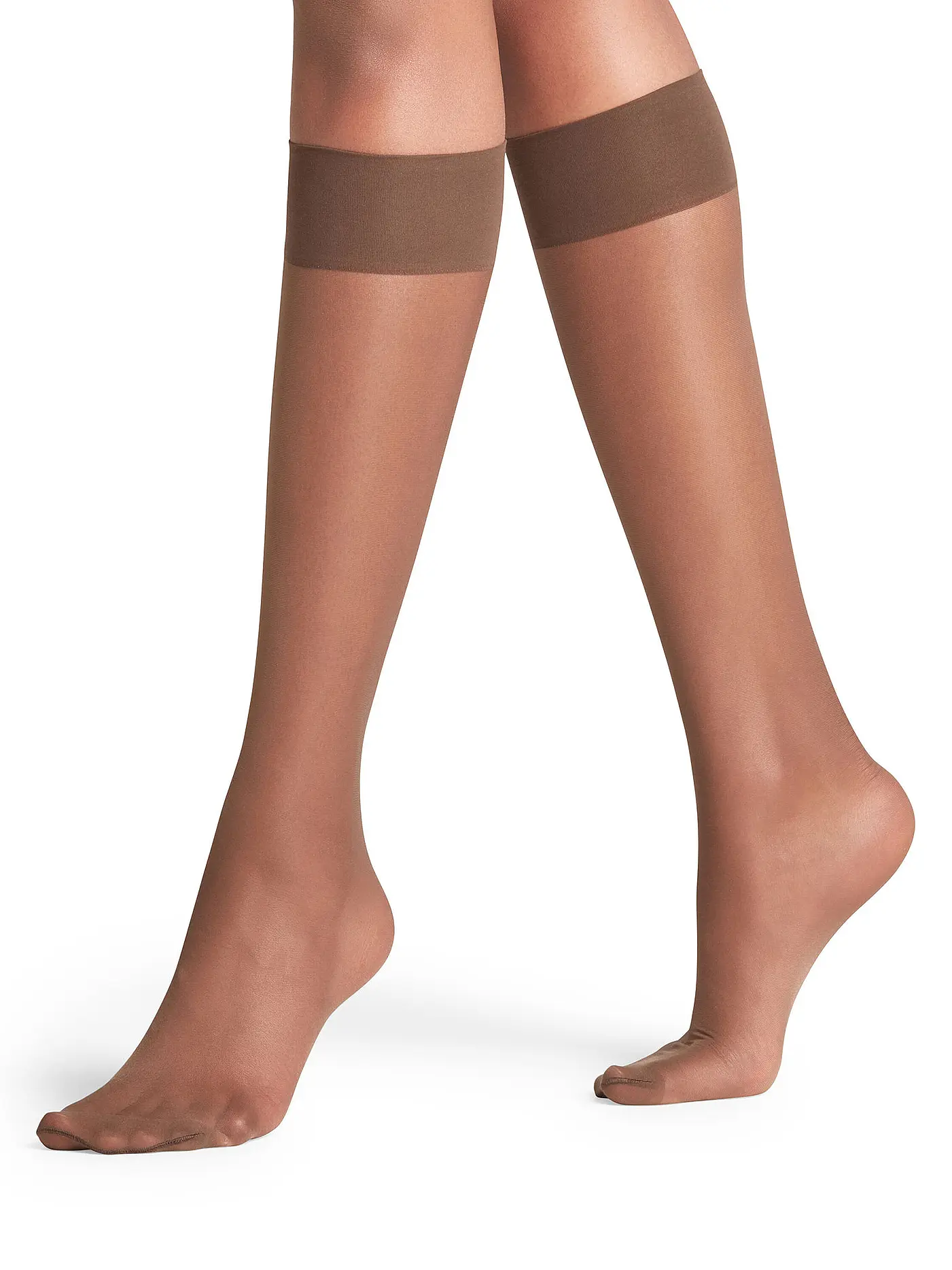 FALKE | Kniestrümpfe Seidenglatt 15 DEN black | braun